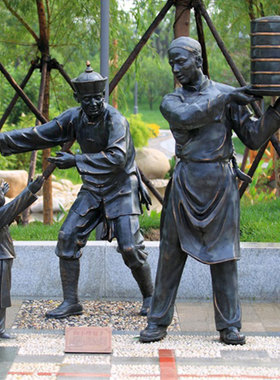 石膏雕像招财迎宾饺子馆摆件