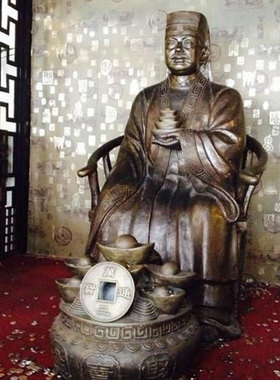 沈万三人物雕像摆件定制