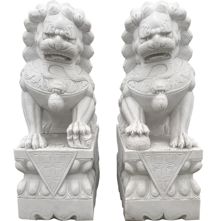 仿古石狮子雕像天安门汉白玉定制