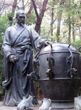 石膏古代人物地震仪蔡伦摆件定制