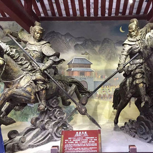 定制古代风武将黄忠马超吕布雕像