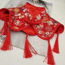 狗狗国潮新年衣服猫咪过年新中式结婚斗篷唐装披肩喜庆狗狗围兜