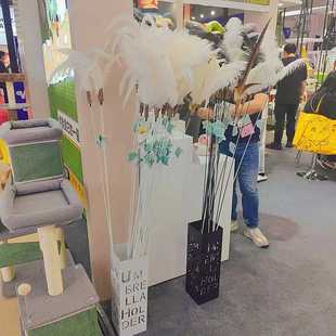鸵鸟毛逗猫棒铃铛逗猫杆玩具可替换仙女棒 猫玩具超长杆山鸡毛