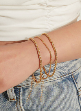 欧美跨境饰品时尚麻绳潮流女士手