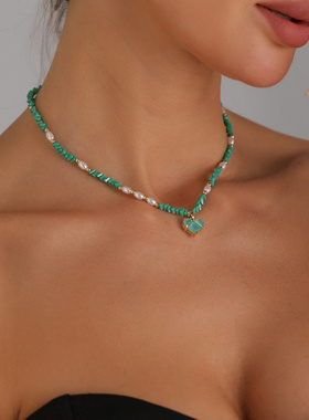 欧美跨境饰品玻璃水晶珍珠爱心