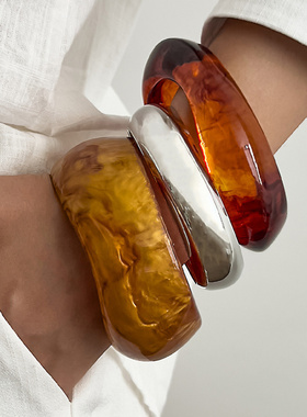 欧美跨境复古美拉德时尚晕染手镯