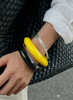 欧美跨境Bracelet小众夸张树脂手