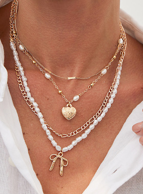 欧美跨境项饰品简约ins风蝴蝶结