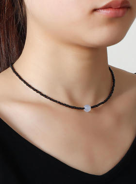 欧美跨境饰品短款颈链玻璃手工