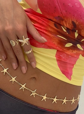 欧美ins跨境海洋度假风套装戒指