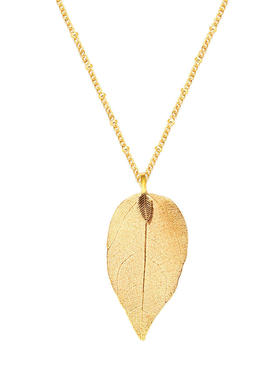 欧美跨境项饰品时尚真树叶项链女