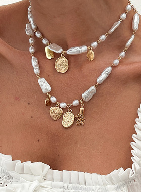 欧美跨境复古巴洛克异形仿珍珠