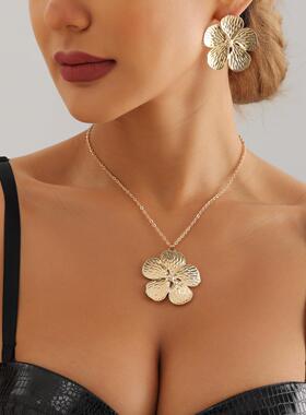 欧美跨境饰品简约单层细链夸张