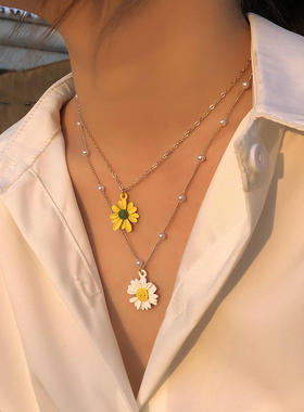 欧美跨境饰品热卖爆款珍珠雏菊