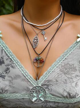 欧美跨境新中式复古生命树套装