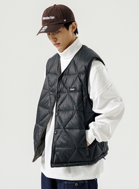 DAIKON Lab 22AW Down Vest山系户外休闲纯色双面保暖穿羽绒马甲