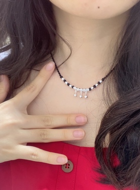 星禧银饰纯银弯管项链99足银福音管简约风百搭送朋友闺蜜生日礼物