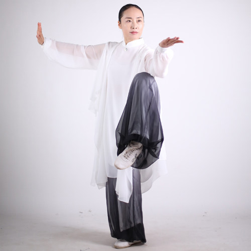 马蕾太极春夏新款太极拳武术表演服演出服中国风飘逸无尘款