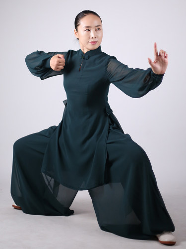 马蕾太极女士时尚修身款表演服