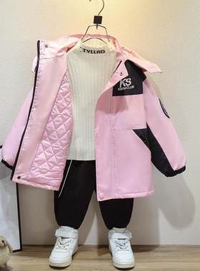 女童冬季三合一防风冲锋衣外套