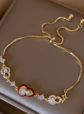 三生福禄贝珠手链女纯银复古新中式葫芦手串小红书爆款中古风手饰