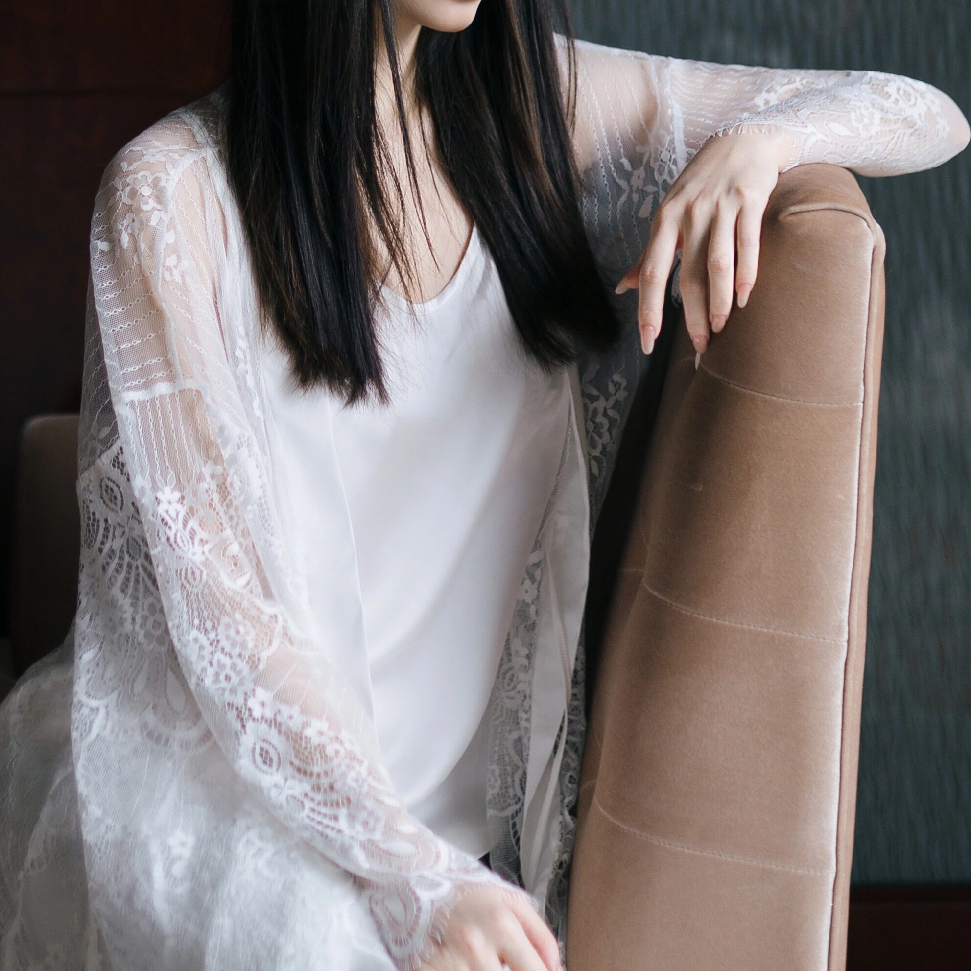 新娘柔软复古风蕾丝仙女外套