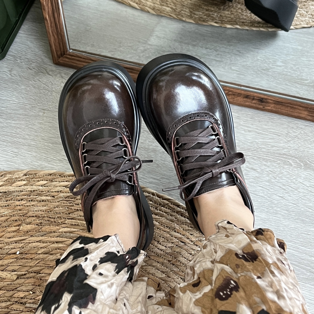 没准懂你女鞋厚底小皮鞋没准懂你