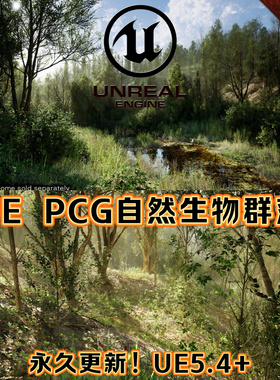 PCG Biome: Forest Poplar 虚幻5.4+ PCG超写实生物群落场景环境