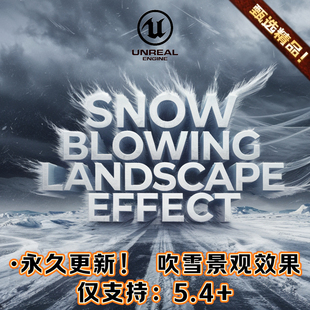 Effect UE5.4虚幻5.4 Landscape Snow 吹雪景观效果环境 Blowing