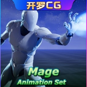 Mage Animation Set UE4虚幻5 魔法召唤师战斗施法动画动作第三人