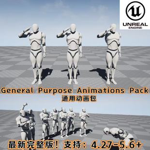 Pack UE4虚幻5.6 Animations Purpose 通用动画人物角色 General