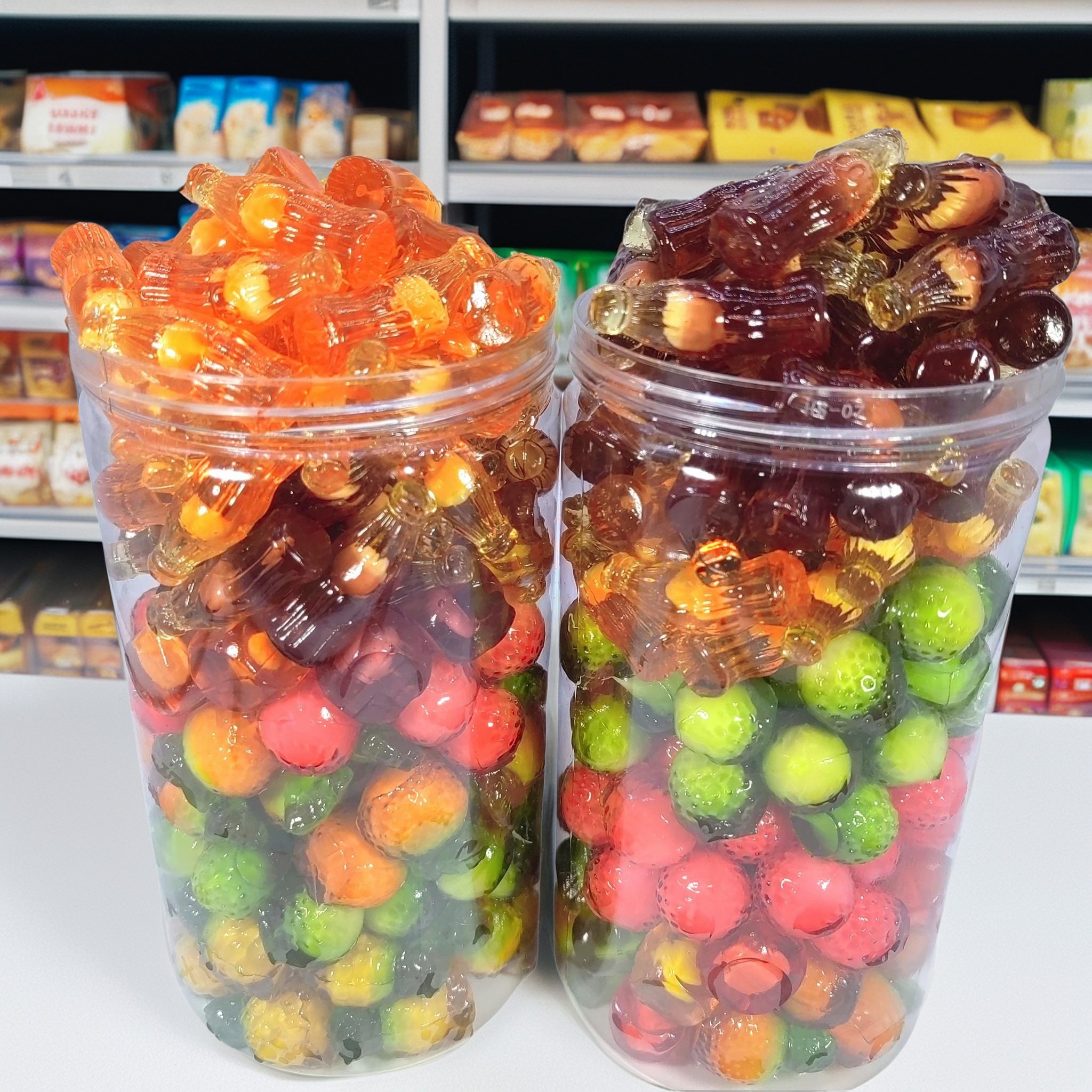 爆浆果汁软糖夹心软糖混合多口味qq橡皮糖4D造型软糖儿童休闲零食