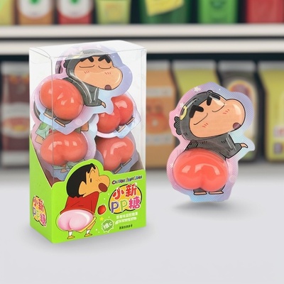 金馋乐小新PP糖草莓白桃味qq软糖