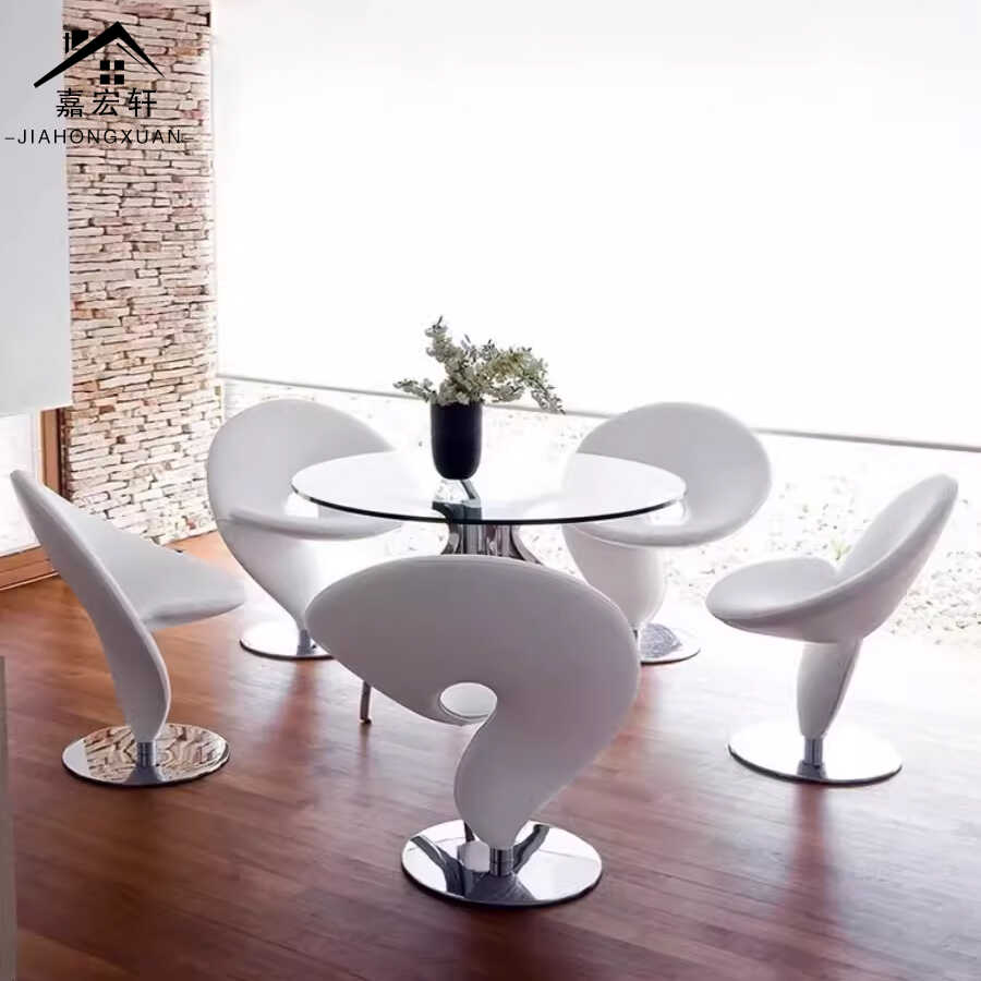 问号造型个性玻璃钢北欧创意餐椅