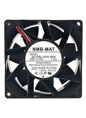 全新NMB 3615RL-05W-B66 DC24V 1.47A 9038 施耐德变频器散热风扇