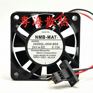 NMB 2406GL-05W-B59 6CM 6015 24V 0.13A 发那科系统散热风扇