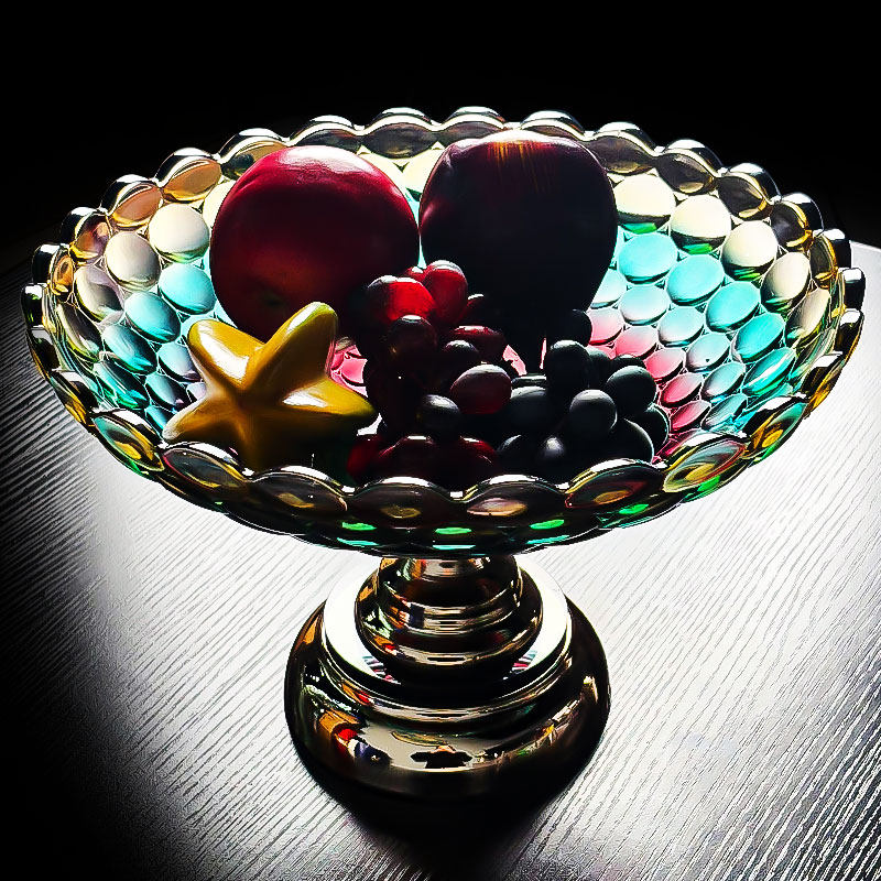 水晶玻璃果盘大号商用KTV专用精致轻奢高端零食盘网红高级法式,餐饮具,果盆/果盘/果篮,淘宝优惠券,粉丝福利购,淘宝优惠卷