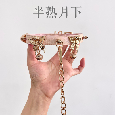 粉色镭射双蝴蝶项圈小众设计感项圈