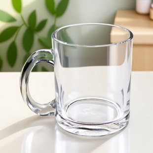 2025新款 玻璃杯水杯茶杯酒杯透明家用带把手无盖杯子高级感高颜值