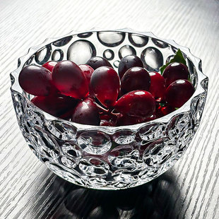 水晶玻璃碗高颜值轻奢风精致高级水果捞创意食品级甜品坚果圆形