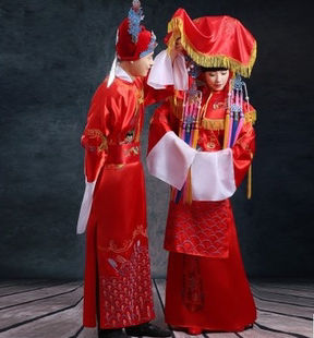 福禄寿喜财神服出租状元郎女驸马凤冠霞帔戏服租赁中式新郎新娘服