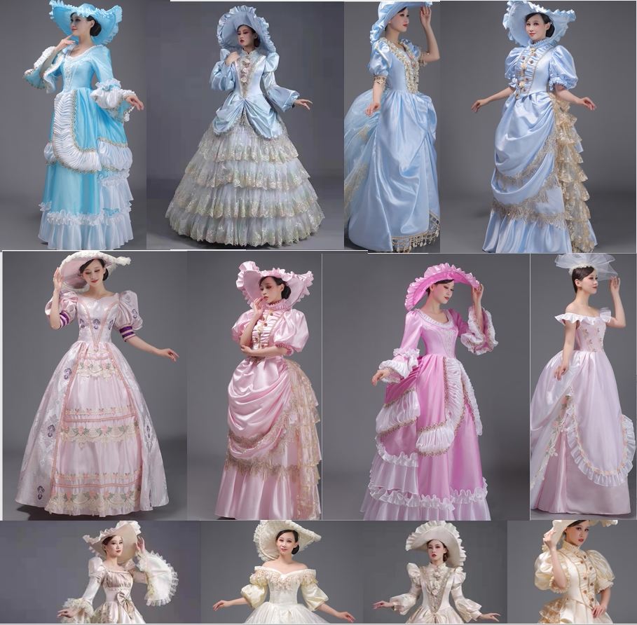 出租新款欧洲宫廷女装巴洛克时期贵族小姐贵妇公主女王茶歇写真服