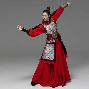 出租定制古代女将军盔甲花木兰演出服穆桂英景区巡游铠甲女将服装
