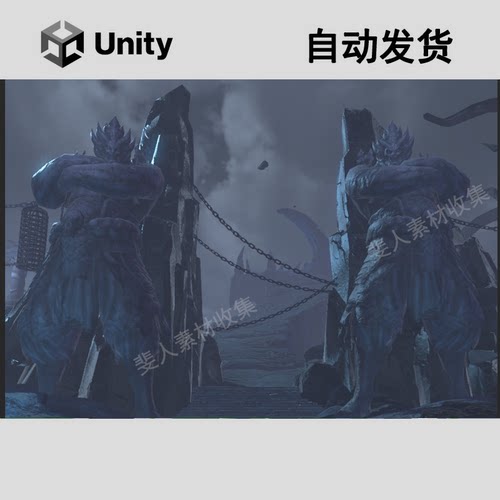 unity3d暗黑仙侠国风场景3D模型资源包U3D低模炼狱大广场引擎