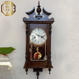 机械座钟整点报时上链发条挂钟老式欧式钟表美式台钟摆钟外贸出口