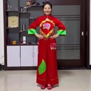 迎亲舞蹈服喜庆扇子舞表演服广场扇子舞扭秧歌演出服 新款