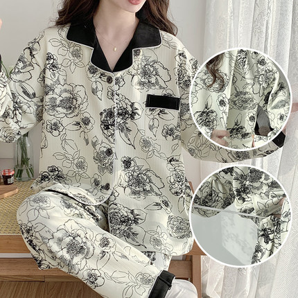 孕妇超大码300斤春夏季哺乳睡衣莫代尔开衫产妇月子服7月份6套装8