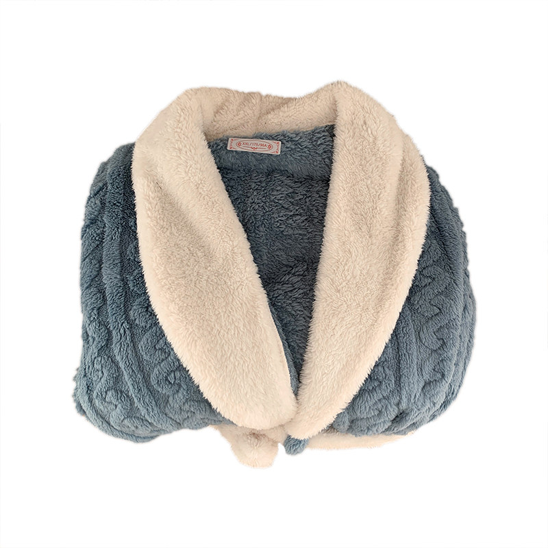 OVERSIZED 300 POUND CORAL VELVET NIGHTGOWN AUTUMN AND WINTER WOMENS NIGHTDRESS LONG BATHROBE WINTER THICKENED FLANNEL PAJAMAS