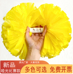 啦啦队彩球手拿花拉拉队啦啦操跳舞手摇花表演出哑光手柄比赛花球