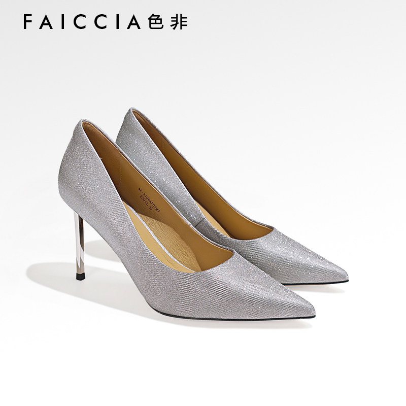 婚鞋渐变高跟鞋Faiccia/色非单鞋